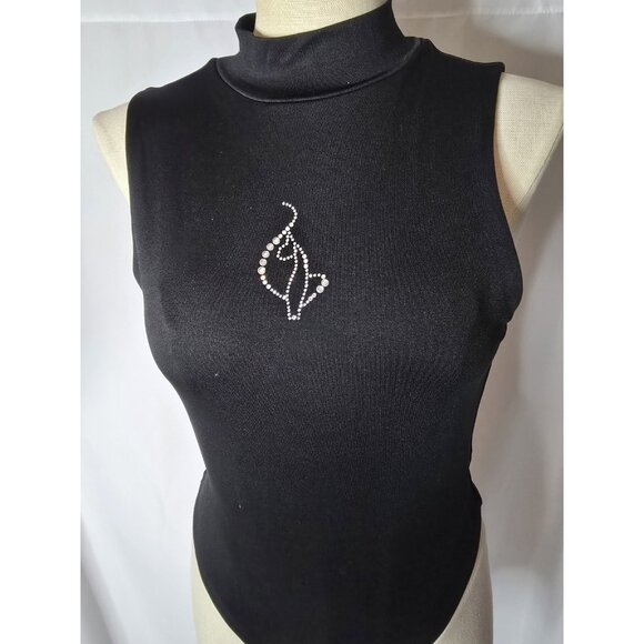 Baby Phat X Forever 21 Womens Black Sleeveless Collared Body Suit- MEDIUM - Picture 3 of 9